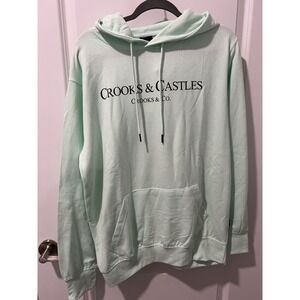 Crooks and Castles Hoodie - Mint Green - Size Large - New With Tags!‎